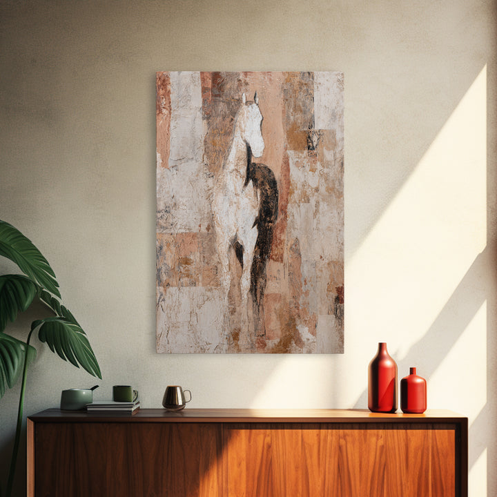 Minimal Horse Contour Canvas Print, Minimalist Art, Art, Living Room Decor, Fine Art, Minimal, Canvas Tote Bag, Abstract Art, MIN-2x3-50