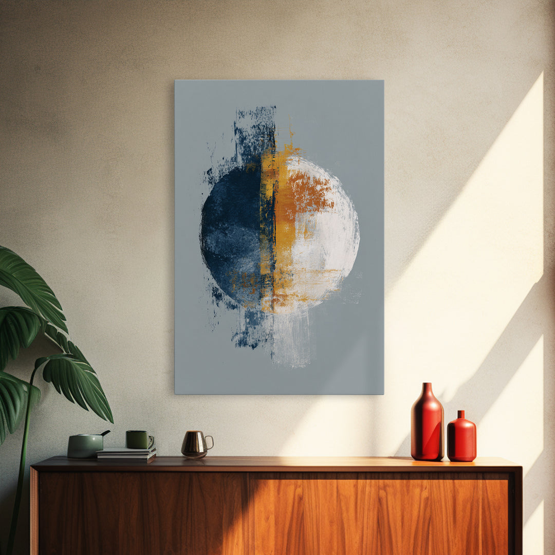Single Brushstroke Circle Canvas Print, Minimalist Art, Wall Decor, Living Room Decor, Fine Art, Minimal, Abstract Art, MIN-2x3-54