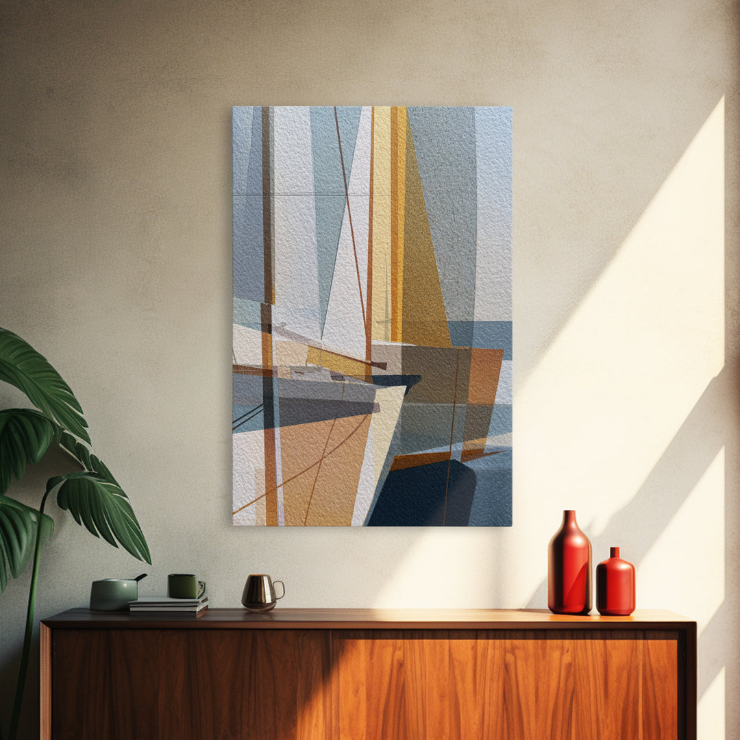 Tiny Sailboat under Open Sky Canvas Print, Minimalist Art, Art Print, Living Room Decor, Fine Art, Minimal, Abstract Wall Art, MIN-2x3-70