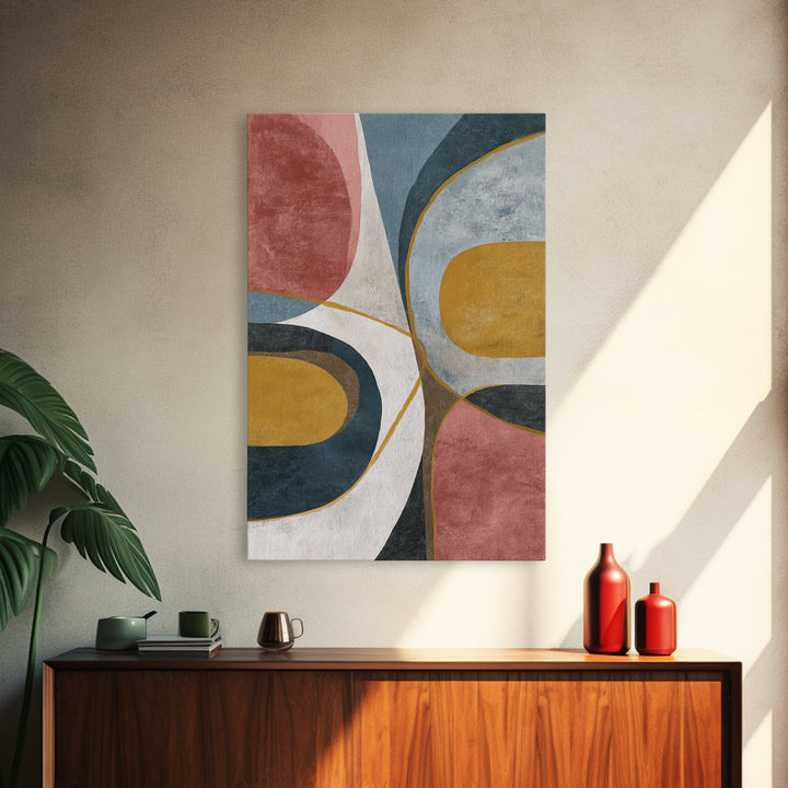 Single Gold Line Curve on Charcoal Framed Canvas Print, Minimalist Art, Printable Art, Living Room Decor, Abstract Art, Minimal, MIN-2x3-73