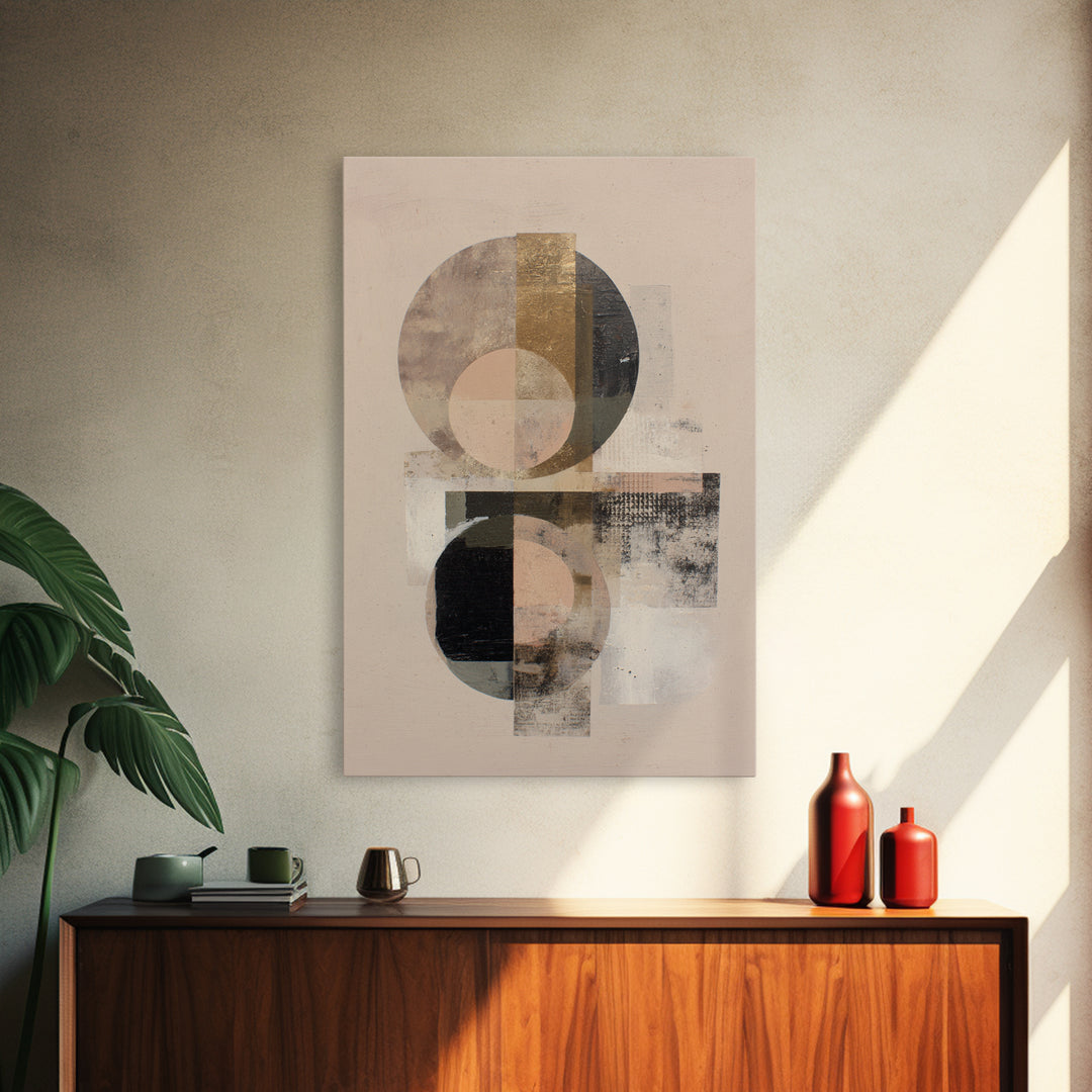 Two Overlapping Organic Shapes Canvas Print, Minimalist Art, Unique Wall Art, Living Room Decor, Abstract Art, Minimal, MIN-2x3-99