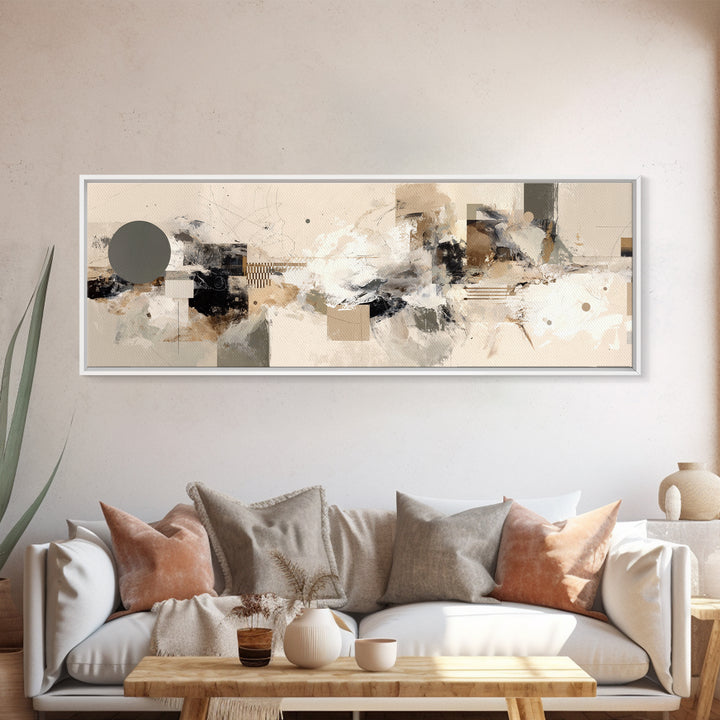 Two Overlapping Organic Shapes Canvas Print, Minimalist Art, Minimalist Wall Art, Living Room Decor, Abstract Art, Minimal, MIN-3x1-11