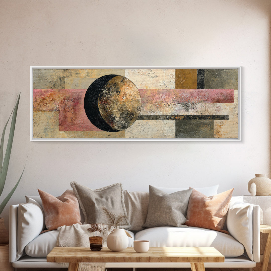 Single Brushstroke Circle Canvas Print, Minimalist Art, Modern Decor, Living Room Decor, Fine Art, Minimal, Poster, Wall Decor, MIN-3x1-14
