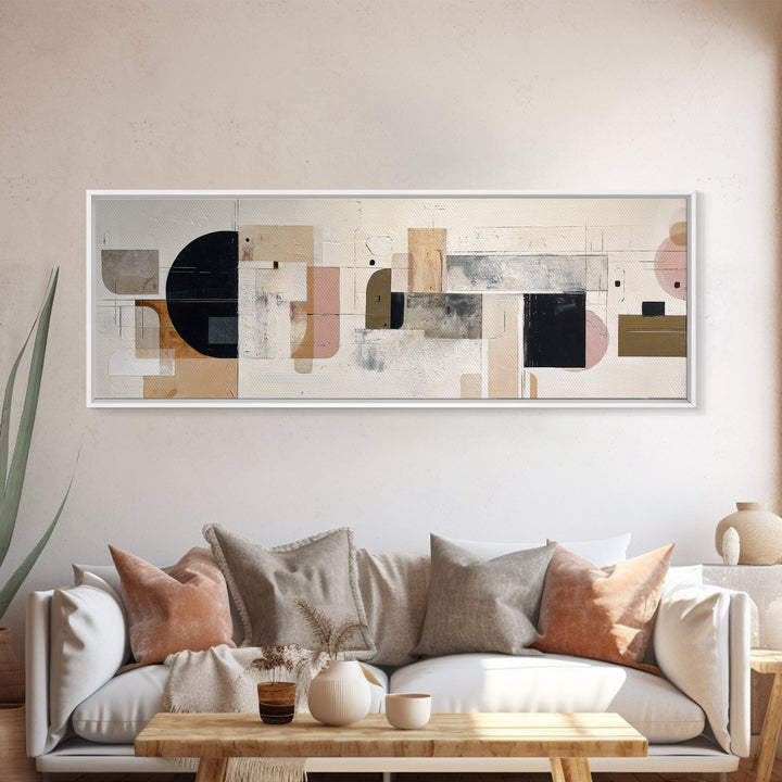Quiet Stone Stack Framed Canvas Print, Minimalist Art, Textured Painting, Living Room Decor, Abstract Art, Minimal, MIN-3x1-27
