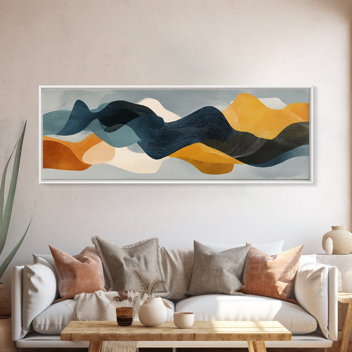 Minimal Abstract Wave Line Canvas Print, Minimalist Art, Abstract Wall Art, Living Room Decor, Minimal, Fine Art Print, MIN-3x1-29