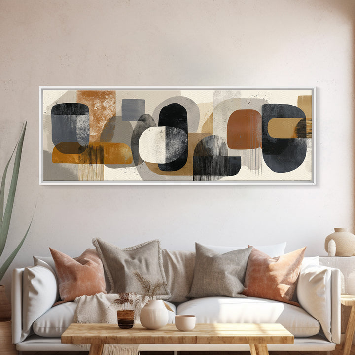 Two Overlapping Organic Shapes Canvas Print, Minimalist Art, Minimalist Decor, Living Room Decor, Minimal, Digital Wall Art, MIN-3x1-35