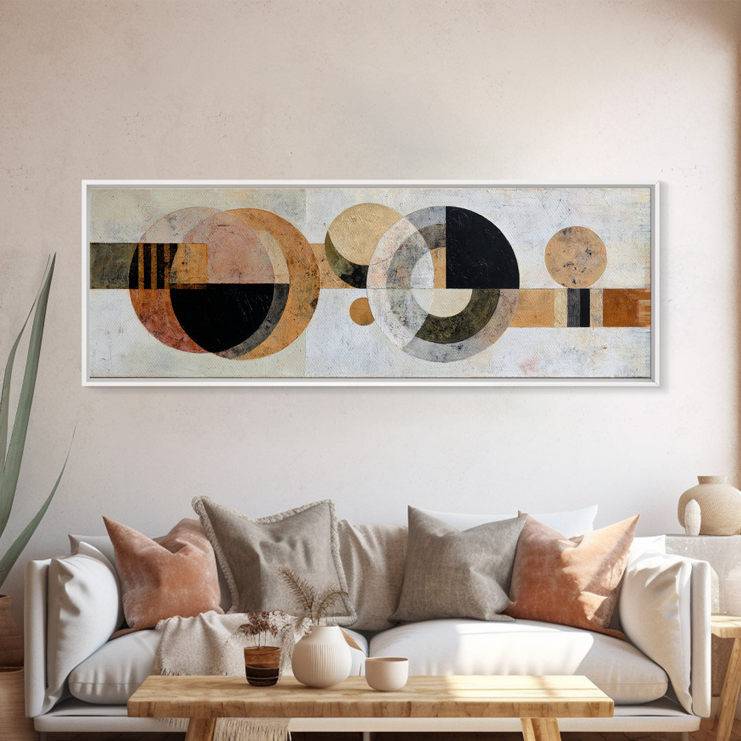 Minimal Moon over a Pale Ocean Canvas Print, Minimalist Art, Modern Wall Art, Living Room Decor, Fine Art, Minimal, MIN-3x1-49