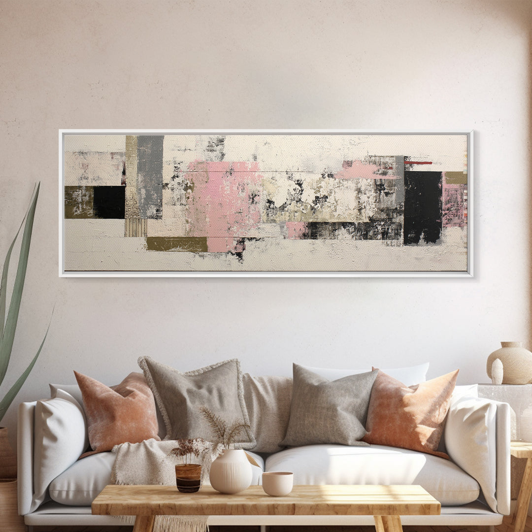 Small Cloud Study Canvas Print, Minimalist Art, Modern Art, Living Room Decor, Oil Painting, Minimal, Minimalist Decor, MIN-3x1-61
