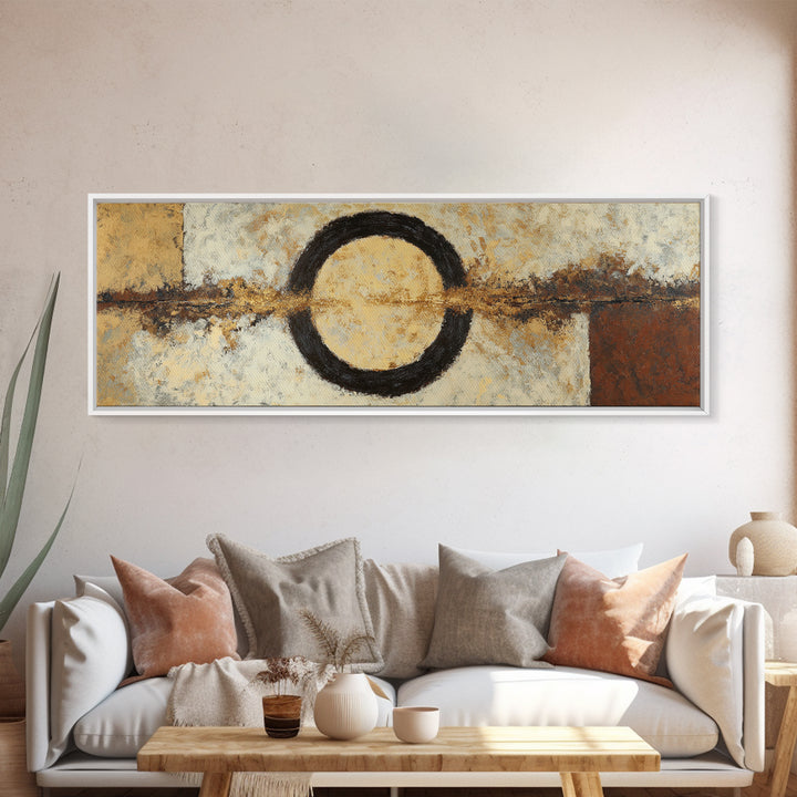 Single Brushstroke Circle Canvas Print, Minimalist Art, Boho Decor, Living Room Decor, Oil Painting, Minimal, Digital Prints, MIN-3x1-62