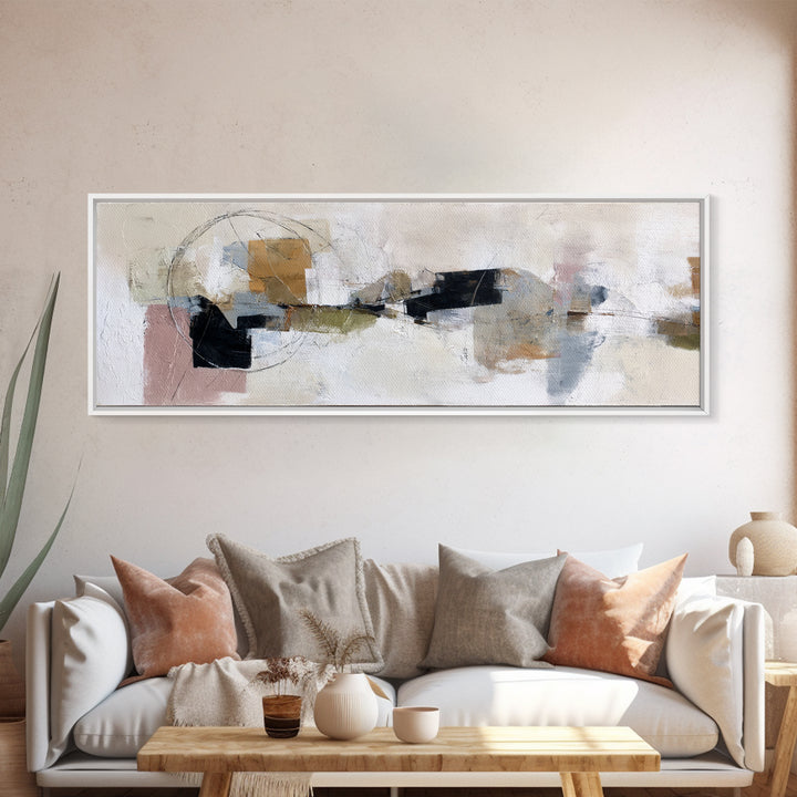 Small Black Bird Crossing White Space Canvas Print, Minimalist Art, Large Wall Art, Living Room Decor, Fine Art, Minimal, MIN-3x1-71