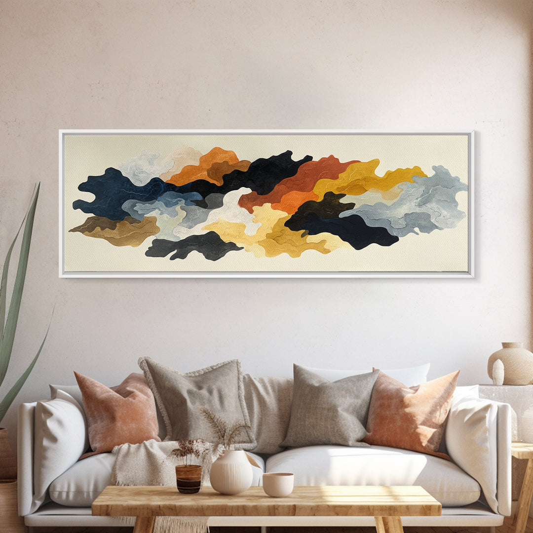 Minimal Horse Contour Framed Canvas Print, Minimalist Art, Black Art, Living Room Decor, Fine Art, Minimal, Minimalist Wall Art, MIN-3x1-82