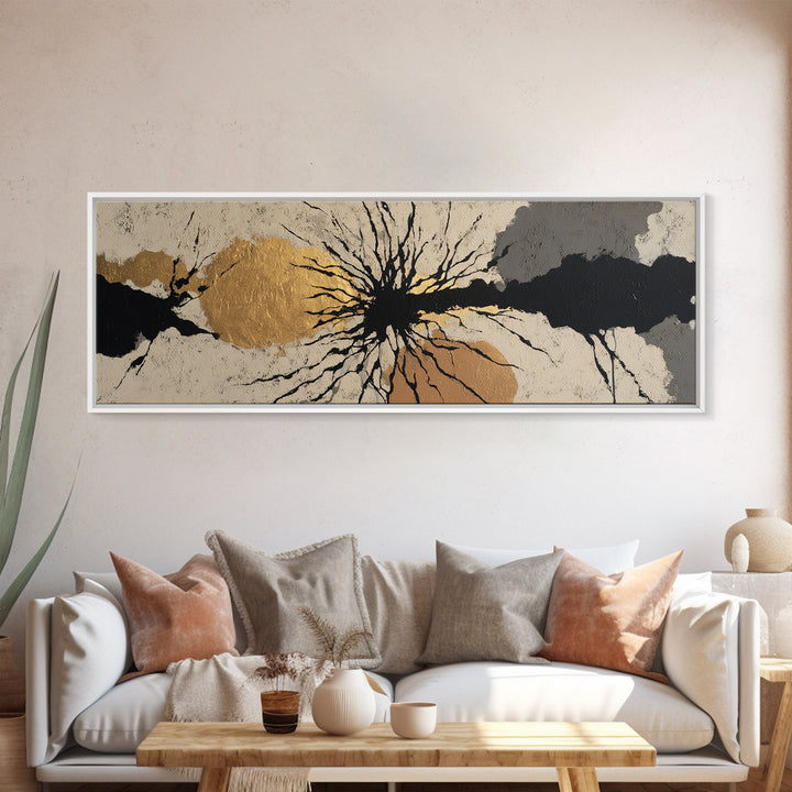 Black and White Cactus Silhouette Framed Canvas Print, Minimalist Art, Minimalist, Living Room Decor, Fine Art, Minimal, MIN-3x1-84