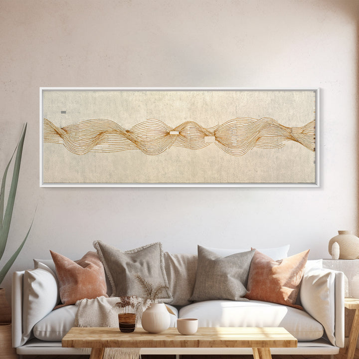 Minimal Cat Line Drawing Framed Canvas Print, Minimalist Art, Digital Wall Art, Living Room Decor, Abstract Art, Minimal, MIN-3x1-87
