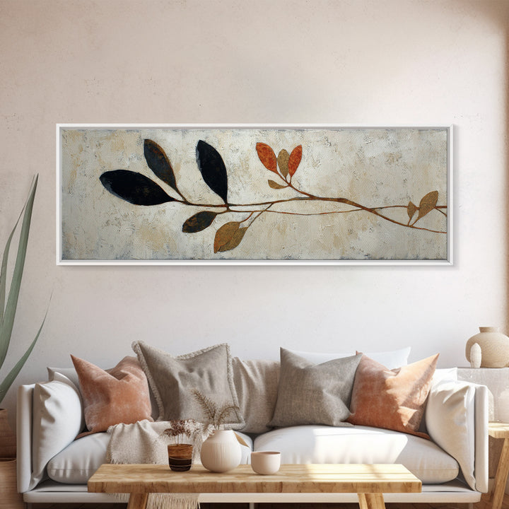 Minimal Branch Silhouette Canvas Print, Minimalist Art, Digital Prints, Living Room Decor, Fine Art, Minimal, Printable Art, MIN-3x1-91