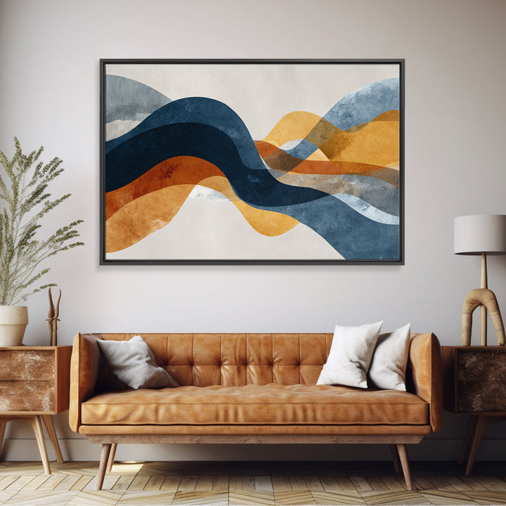 Minimal Abstract Wave Line Canvas Print, Minimalist Art, Unique Wall Art, Living Room Decor, Abstract Art, Minimal, MIN-3x2-17