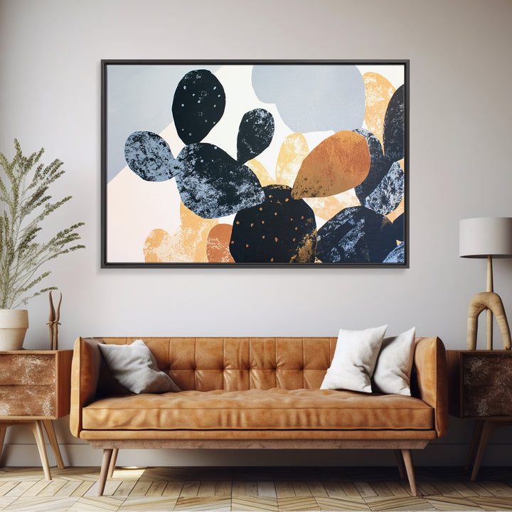 Black and White Cactus Silhouette Canvas Print, Minimalist Art, Gallery Decor, Living Room Decor, Fine Art, Minimal, Wall Art, MIN-3x2-48