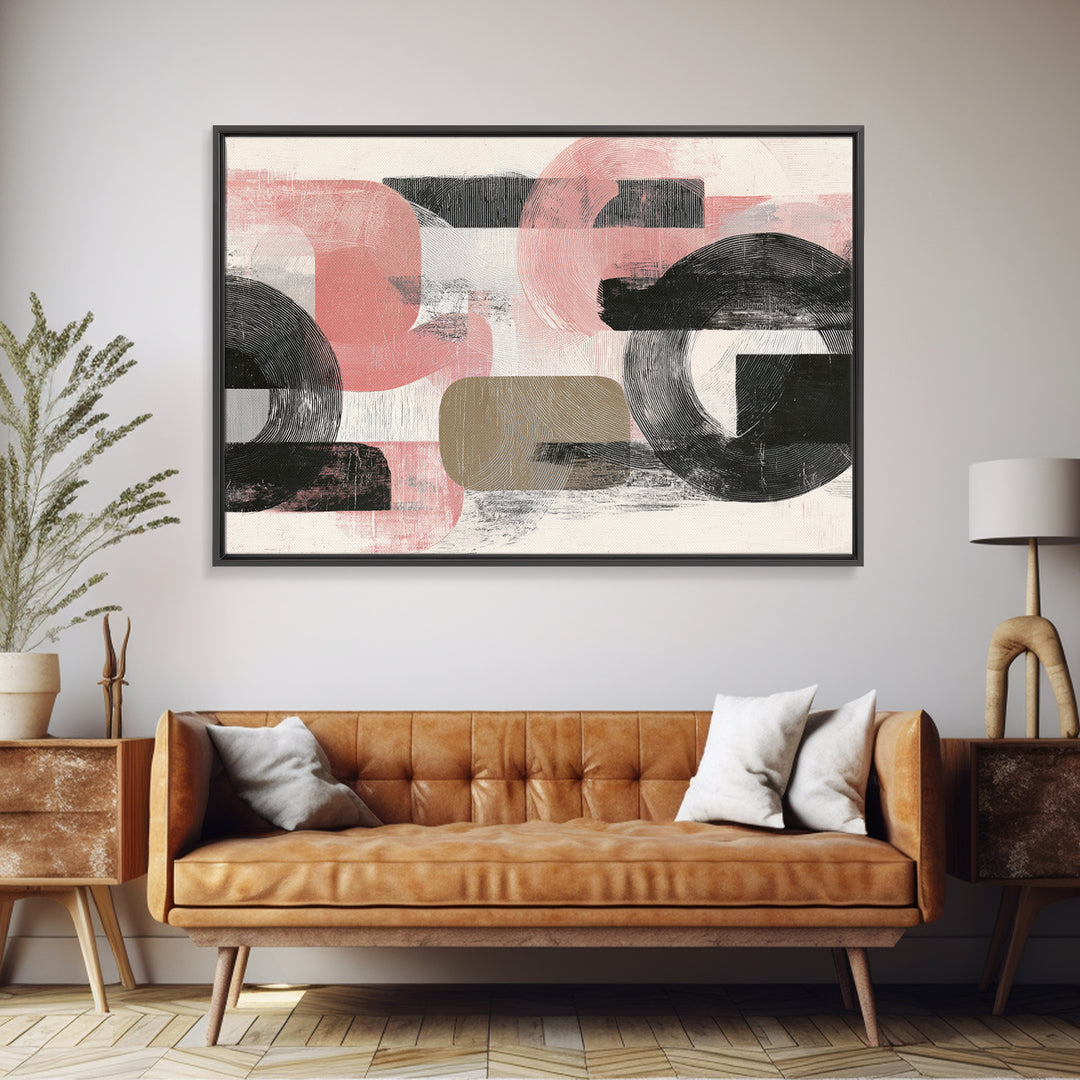 Small Black Bird Crossing White Space Framed Canvas Print, Minimalist Art, Art Prints, Living Room Decor, Oil Painting, Minimal, MIN-3x2-59