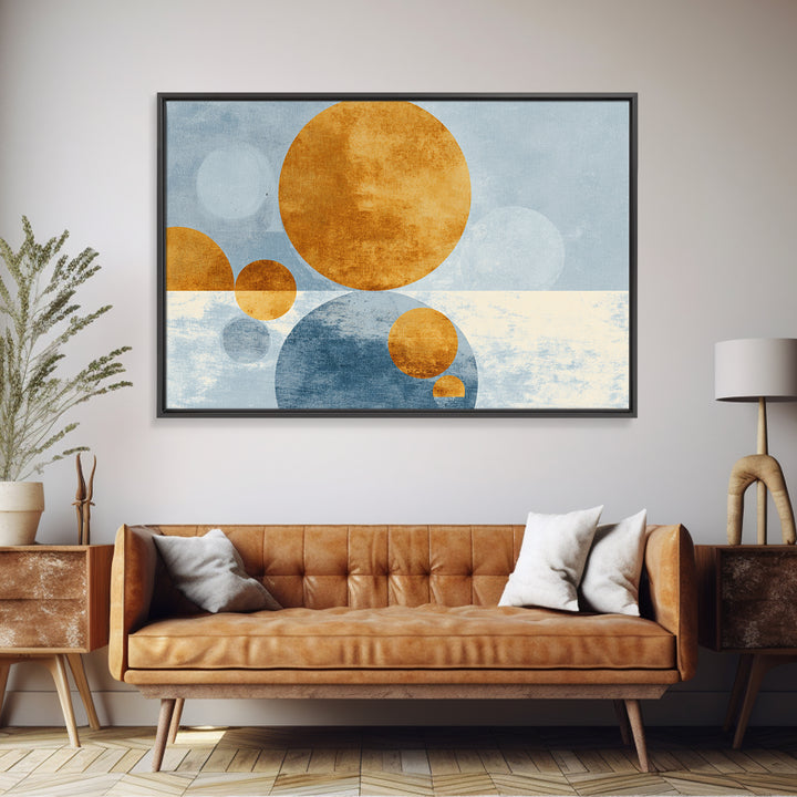 Minimal Moon over a Pale Ocean Canvas Print, Minimalist Art, Modern Art, Living Room Decor, Fine Art, Minimal, Minimalist Decor, MIN-3x2-61