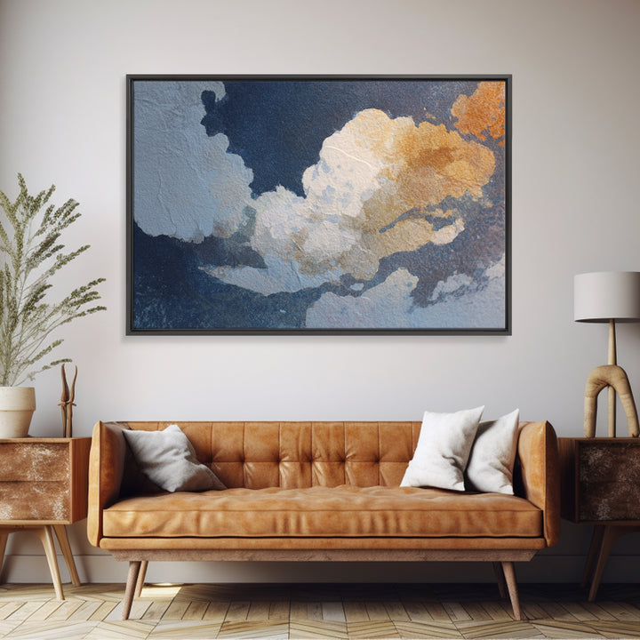 Small Cloud Study Canvas Print, Minimalist Art, Neutral Decor, Living Room Decor, Fine Art, Minimal, Home Decor, Poster, MIN-3x2-73
