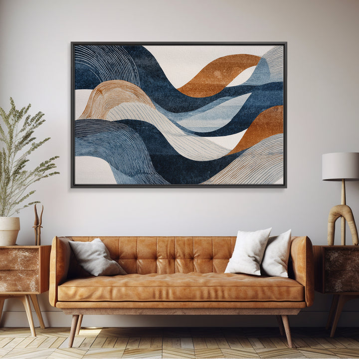 Minimal Abstract Wave Line Canvas Print, Minimalist Art, Boho Decor, Living Room Decor, Fine Art, Minimal, Digital Prints, MIN-3x2-89