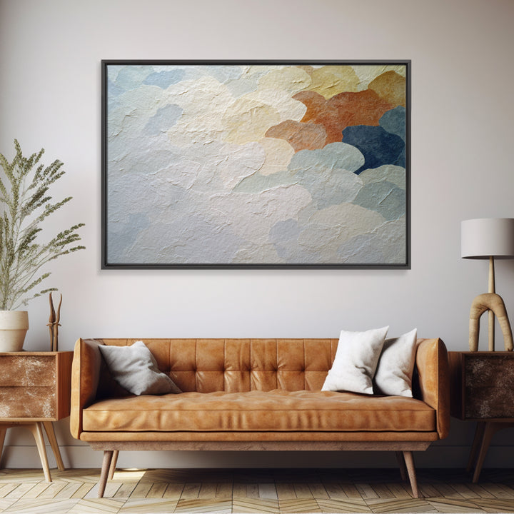 White on White Plaster Texture Study Framed Canvas Print, Minimalist Art, Wall Decor, Living Room Decor, Fine Art, Minimal, MIN-3x2-92