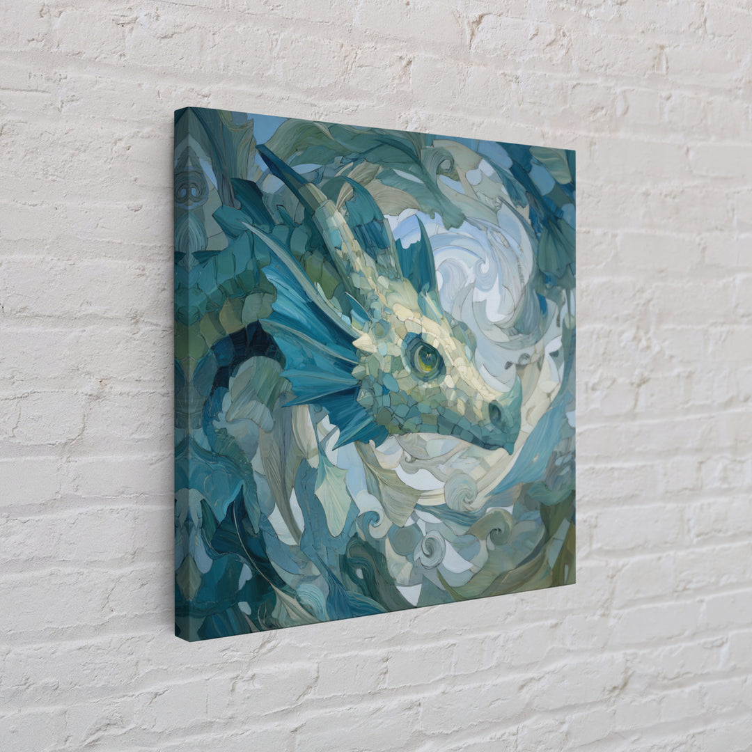 Sea Dragon Drifting Among Kelp Framed Canvas Print, Marine Life Art, Ocean Prints, Living Room Decor, Fine Art, Marine, MLA-1x1-65