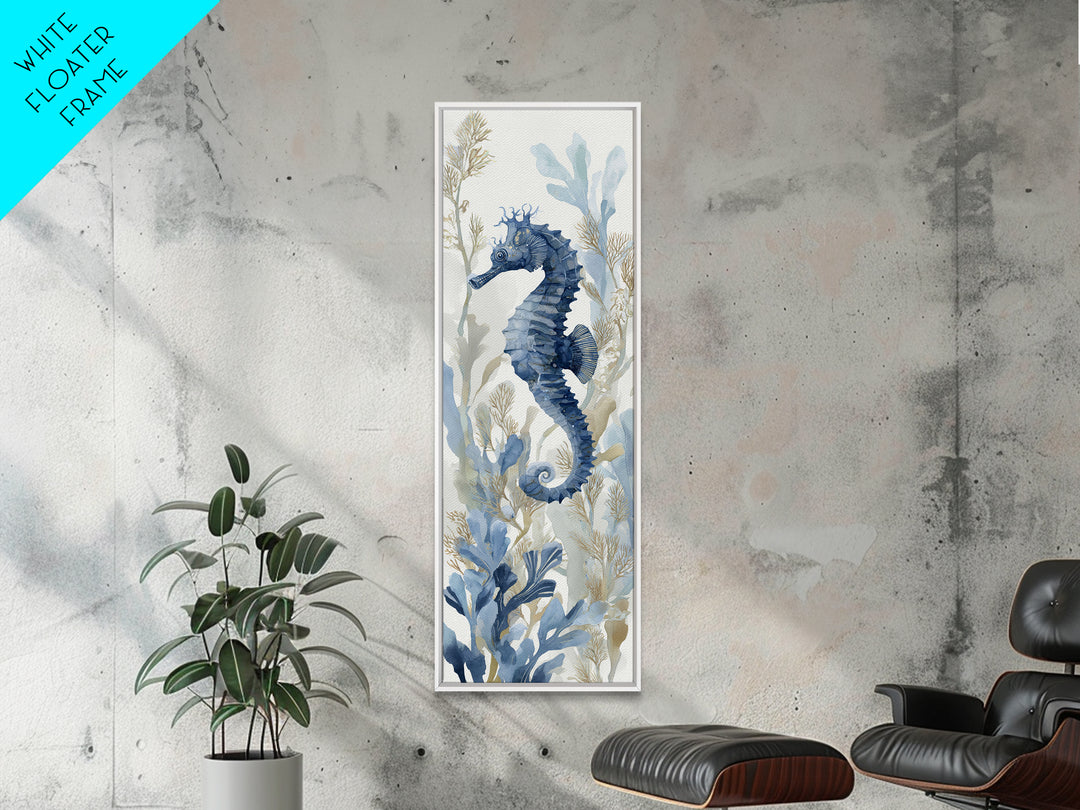 Sea Dragon Drifting Among Kelp Framed Canvas Print, Marine Life Art, Ocean Prints, Living Room Decor, Fine Art, Marine, MLA-1x3-29