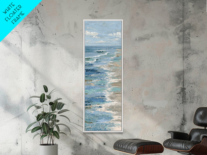 Blue Crab with Painterly Shell Texture Canvas Print, Marine Life Art, Modern, Living Room Decor, Marine, Statement Artwork, MLA-1x3-94