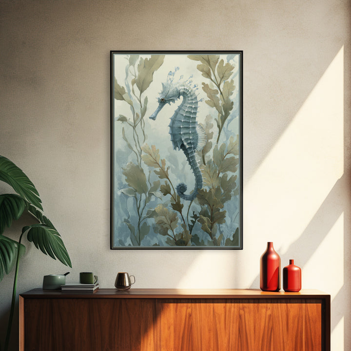Sea Dragon Drifting Among Kelp Framed Canvas Print, Marine Life Art, Home Decor, Living Room Decor, Fine Art, Marine, MLA-2x3-25