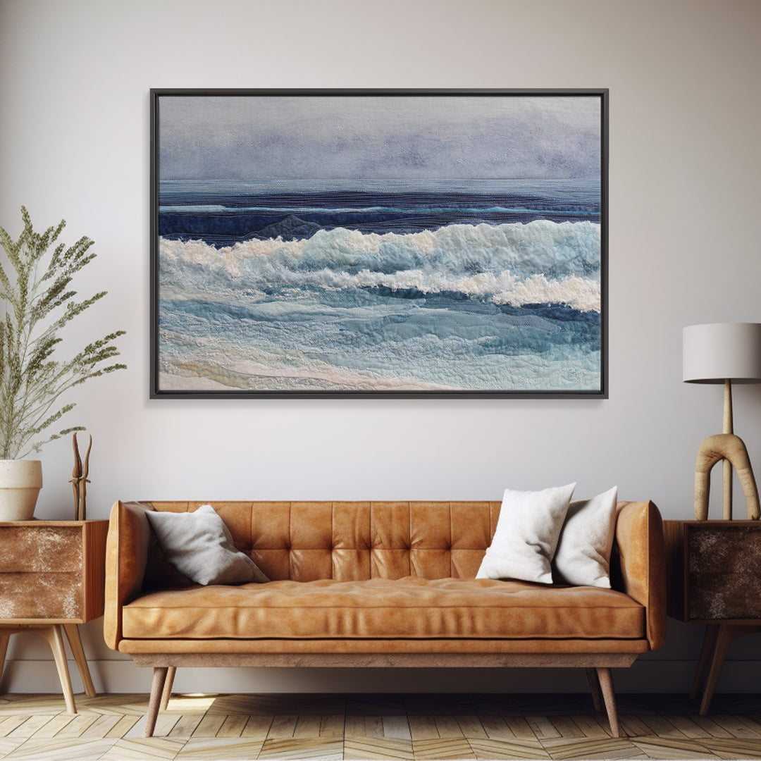 Orca Beneath Northern Lights Framed Canvas Print, Marine Life Art, Contemporary Art, Living Room Decor, Fine Art, Marine, MLA-3x2-36
