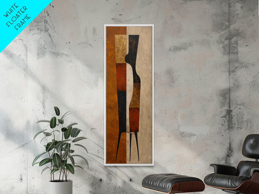 Eames Era Chair Silhouette as Graphic Art Canvas Print, Midcentury Modern Art, Living Room Decor, Watercolor Art, Retro, MMA-1x3-16