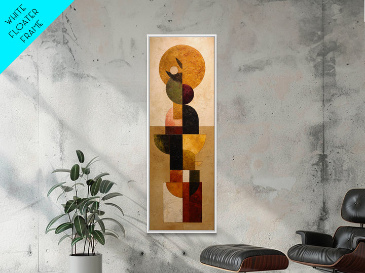 Sunburst Clock Composition Canvas Print, Midcentury Modern Art, Digital Print, Living Room Decor, Retro, Minimalist Wall Art, MMA-1x3-33