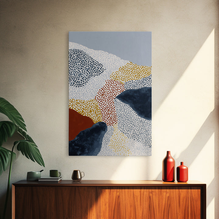 Minimal Mountain Scene Canvas Print, Midcentury Modern Art, Modern Art, Living Room Decor, Fine Art, Retro, Minimalist Decor, MMA-2x3-95