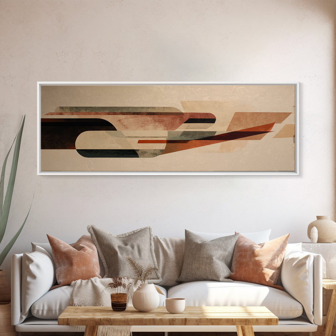 Rocket Ship in Retro Space Age Design Canvas Print, Midcentury Modern Art, Wall Decor, Living Room Decor, Fine Art, Retro, MMA-3x1-30