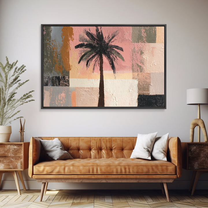 Stylized Palm Tree Canvas Print, Midcentury Modern Art, Living Room Wall Art, Living Room Decor, Fine Art, Retro, Luxury Decor, MMA-3x2-21