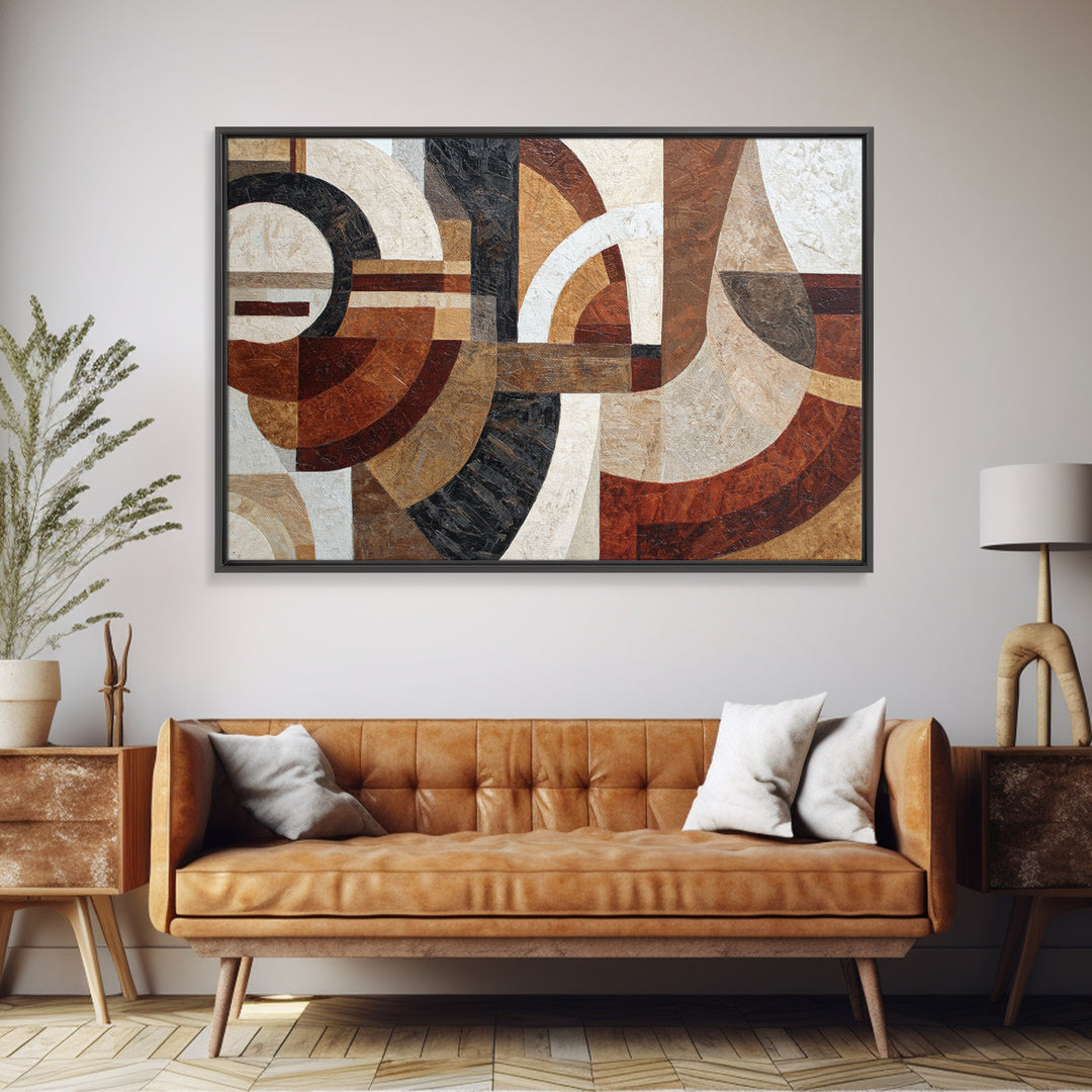 Jazz Musician in Angular Mid Century Style Canvas Print, Midcentury Modern Art, Statement Artwork, Living Room Decor, Retro, MMA-3x2-85