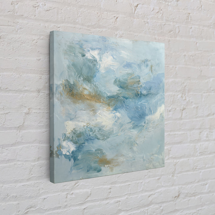 Calming Blue Abstract Framed Canvas Print, Medical Office Art, Nurse Wall Art, Office Decor, Abstract Art, Calm, Room Decor, MOA-1x1-1