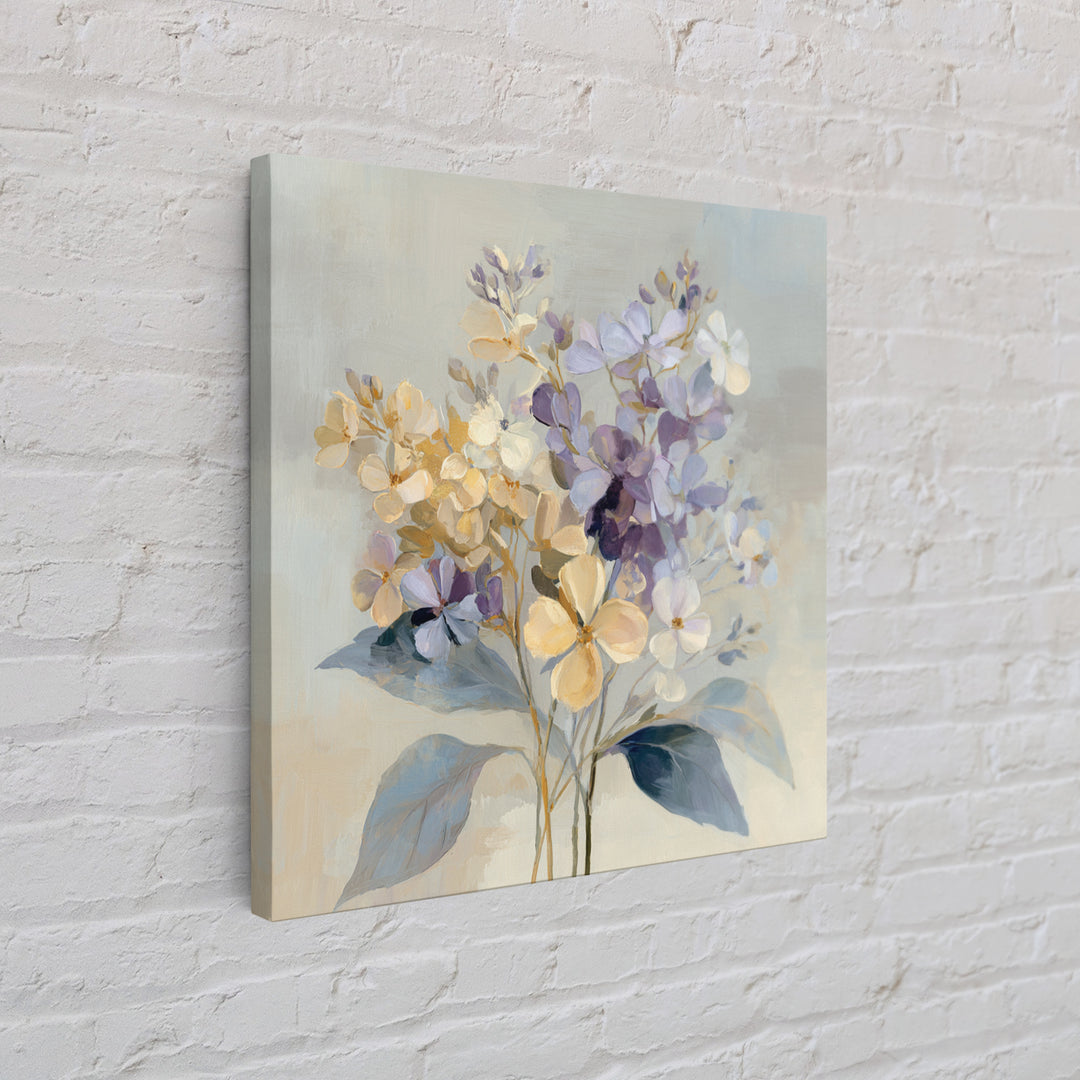 Lavender Botanical Still Life Framed Canvas Print, Medical Office Art, Biology Art, Office Decor, Oil Painting, Calm, MOA-1x1-21
