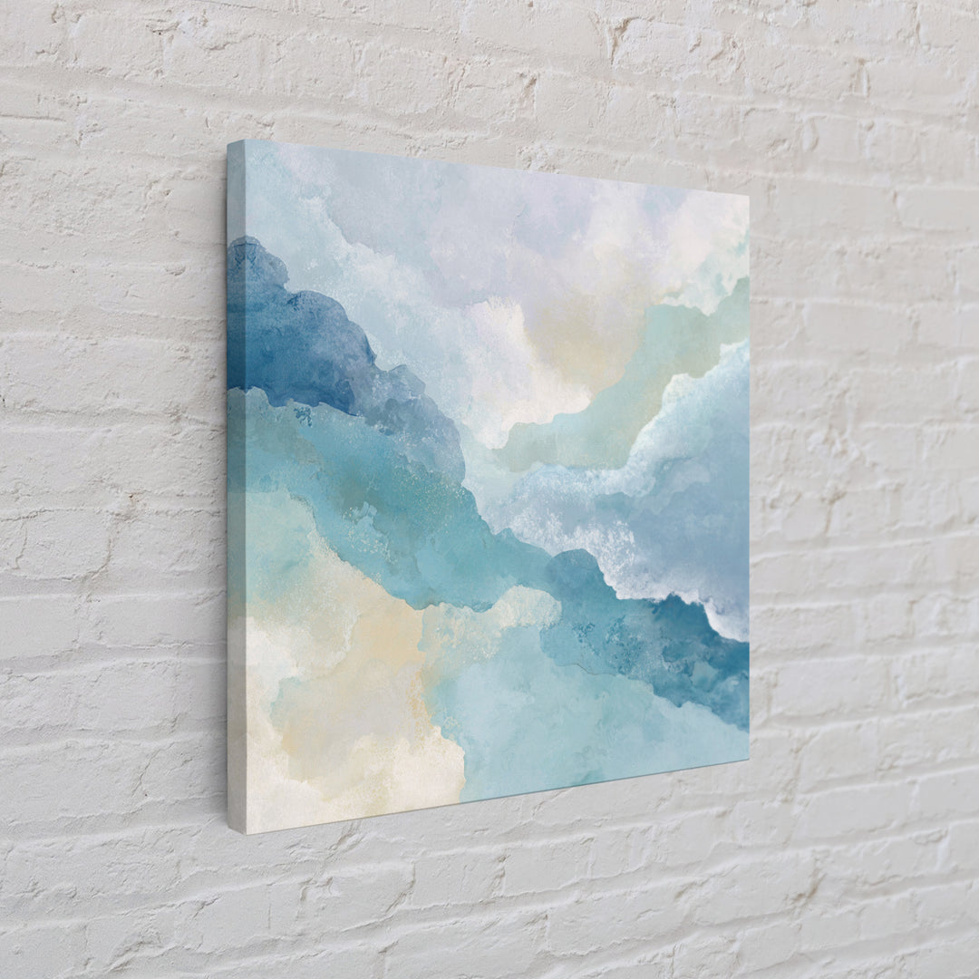 Calming Blue Abstract Canvas Print, Medical Office Art, Modern Decor, Office Decor, Abstract Art, Calm, Home Decor, Wall Decor, MOA-1x1-25