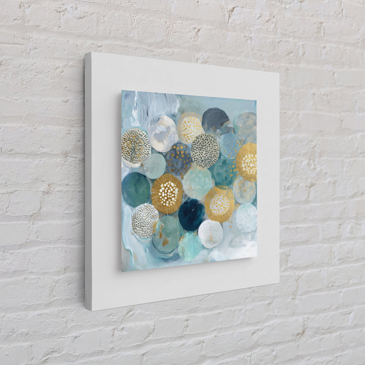 Abstract Cells and Circles as Soothing Pattern Framed Canvas Print, Medical Office Art, Fine Art Print, Office Decor, MOA-1x1-29