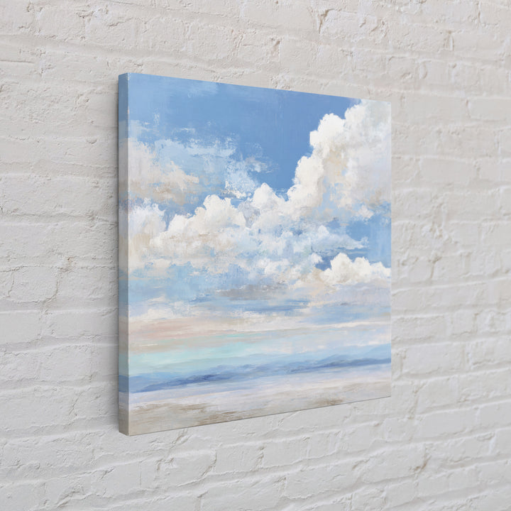Sky and Cloud Scene Framed Canvas Print, Medical Office Art, Statement Artwork, Office Decor, Abstract Art, Calm, Digital Art, MOA-1x1-33