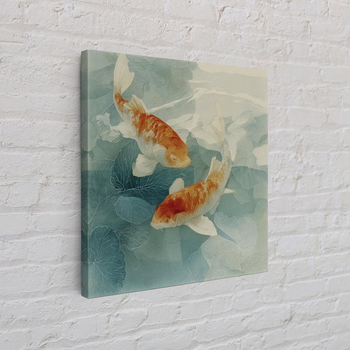 Calm Koi Fish Swimming Through Clear Water Framed Canvas Print, Medical Office Art, Brain Art, Office Decor, Fine Art, Calm, MOA-1x1-46