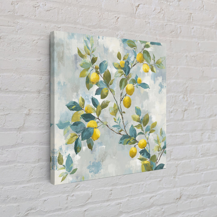 Fresh Citrus and Leaves for Bright Optimism Framed Canvas Print, Medical Office Art, Wall Decor, Office Decor, Fine Art, Calm, MOA-1x1-48