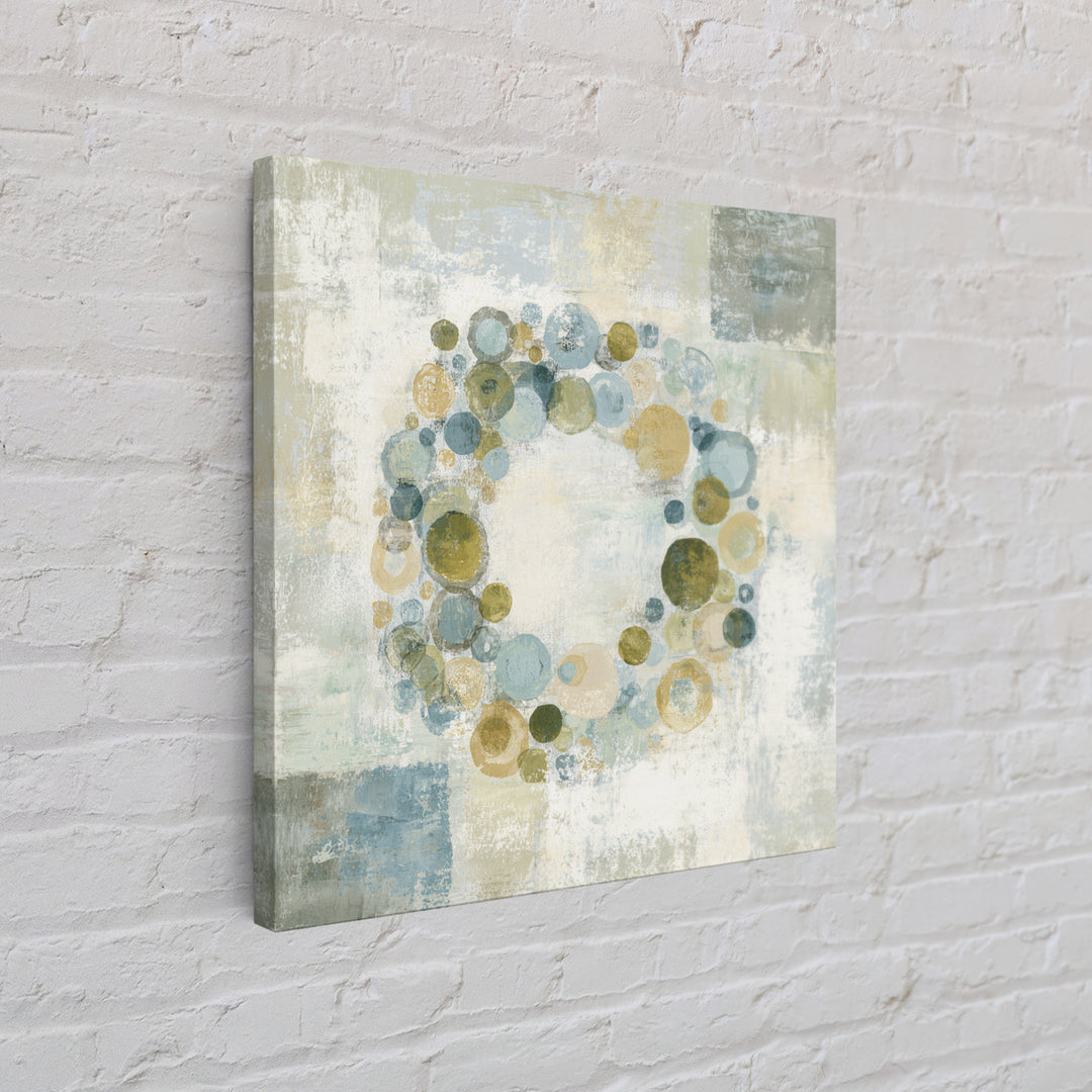 Abstract Cells and Circles as Soothing Pattern Framed Canvas Print, Medical Office Art, Fine Art Print, Office Decor, MOA-1x1-53