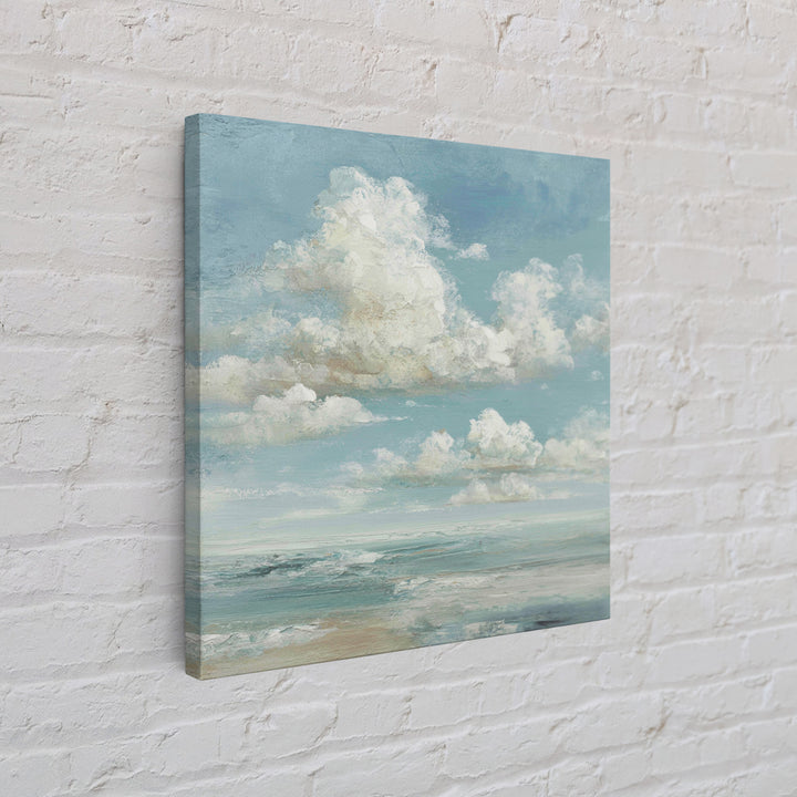Sky and Cloud Scene Framed Canvas Print, Medical Office Art, Statement Artwork, Office Decor, Abstract Art, Calm, Digital Art, MOA-1x1-57