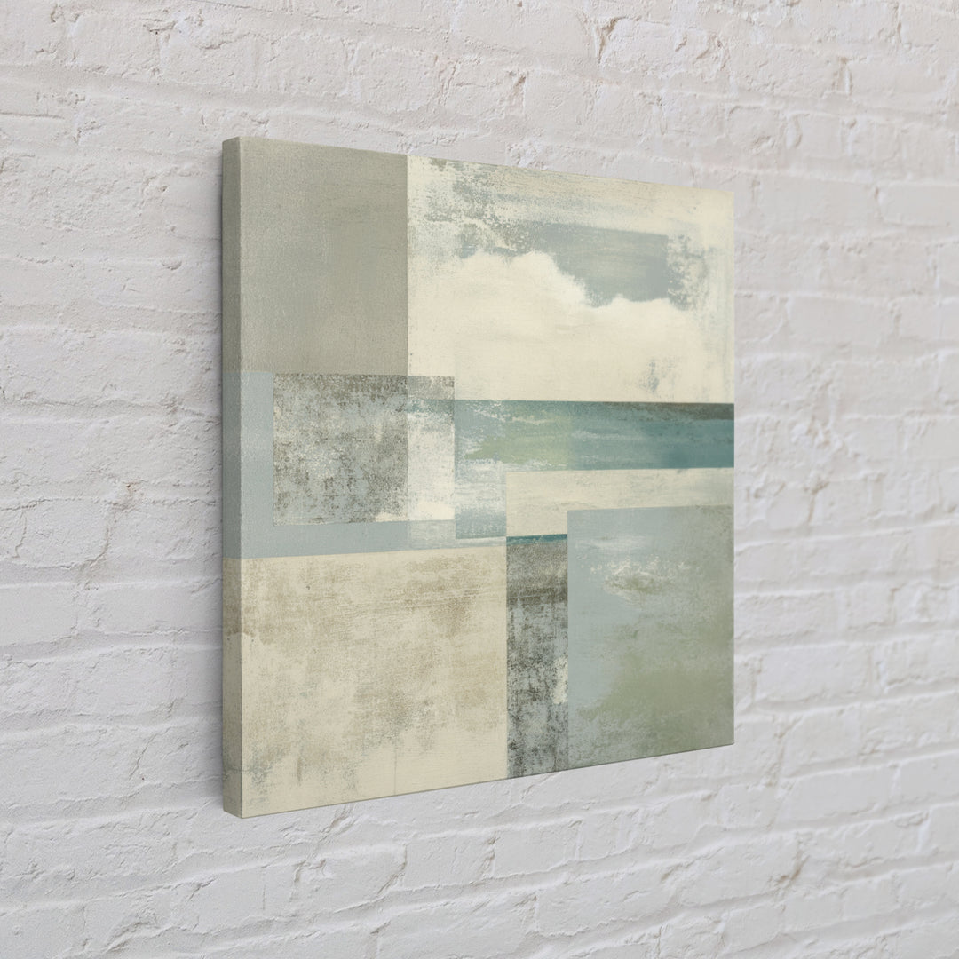 Clean Geometric Composition Framed Canvas Print, Medical Office Art, Biology Art, Office Decor, Abstract Art, Calm, Art Print, MOA-1x1-58