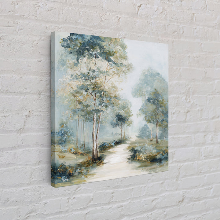 Gentle Forest Path Framed Canvas Print, Medical Office Art, Gallery Decor, Office Decor, Oil Painting, Calm, Contemporary Art, MOA-1x1-65