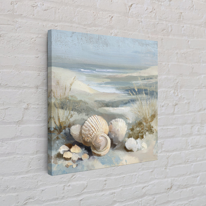 Coastal Shells and Water Study Framed Canvas Print, Medical Office Art, Anatomy Art, Office Decor, Calm, Statement Artwork, MOA-1x1-68