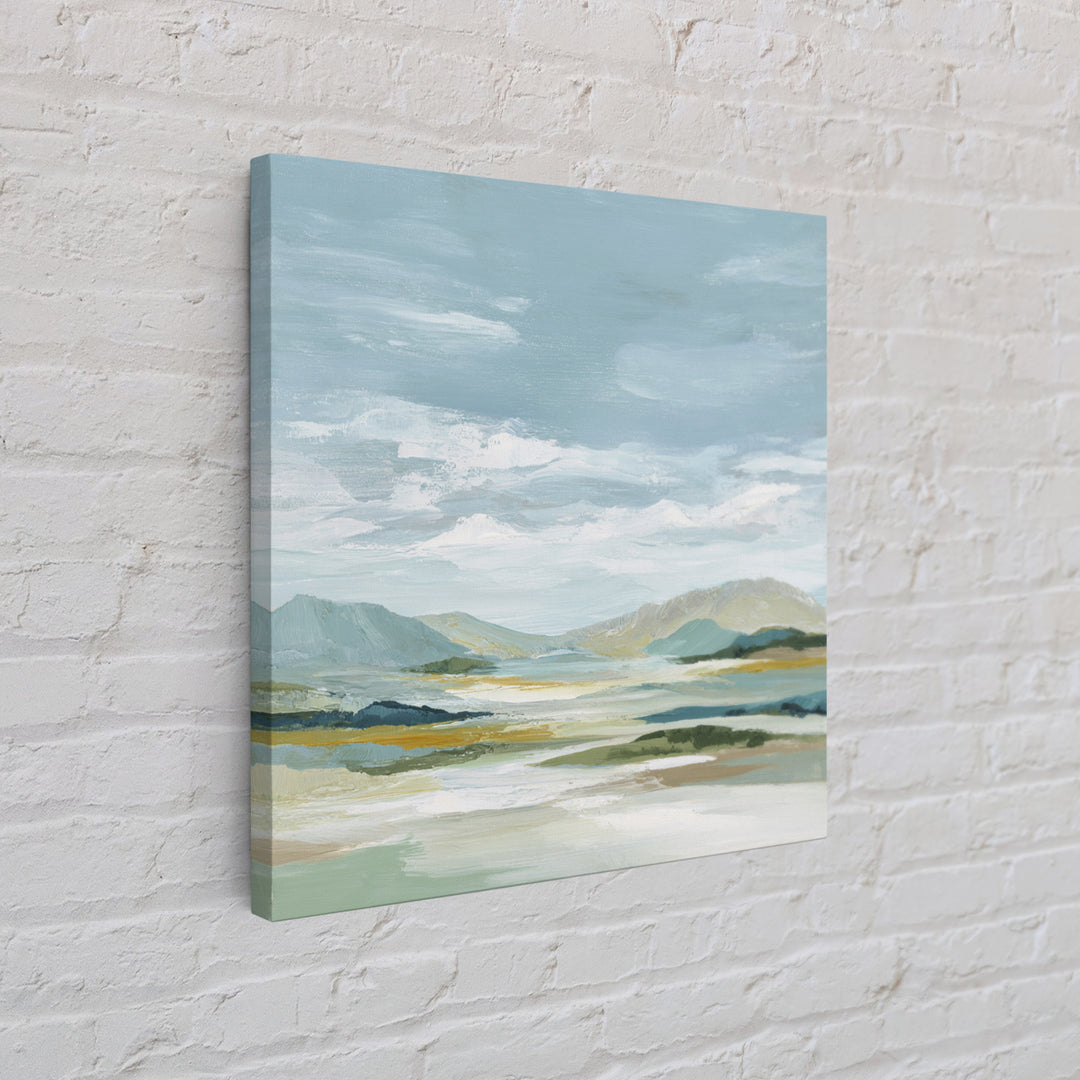 Soft Mountain Landscape Framed Canvas Print, Medical Office Art, Medical School, Office Decor, Fine Art, Calm, Minimalist Decor, MOA-1x1-74