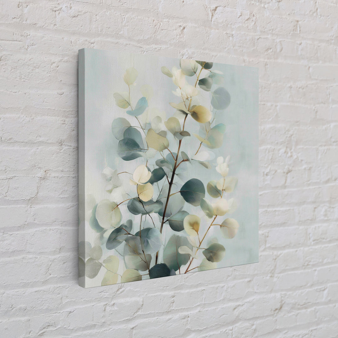 Botanical Eucalyptus Branch Canvas Print, Medical Office Art, Modern Decor, Office Decor, Fine Art, Calm, Home Decor, MOA-1x1-75